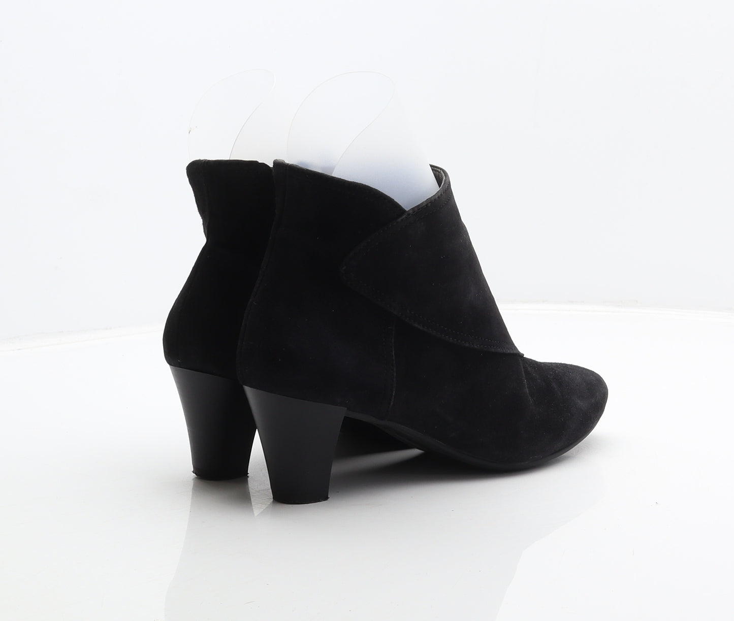 FootGlove Womens Black Suede Bootie Boot UK 5