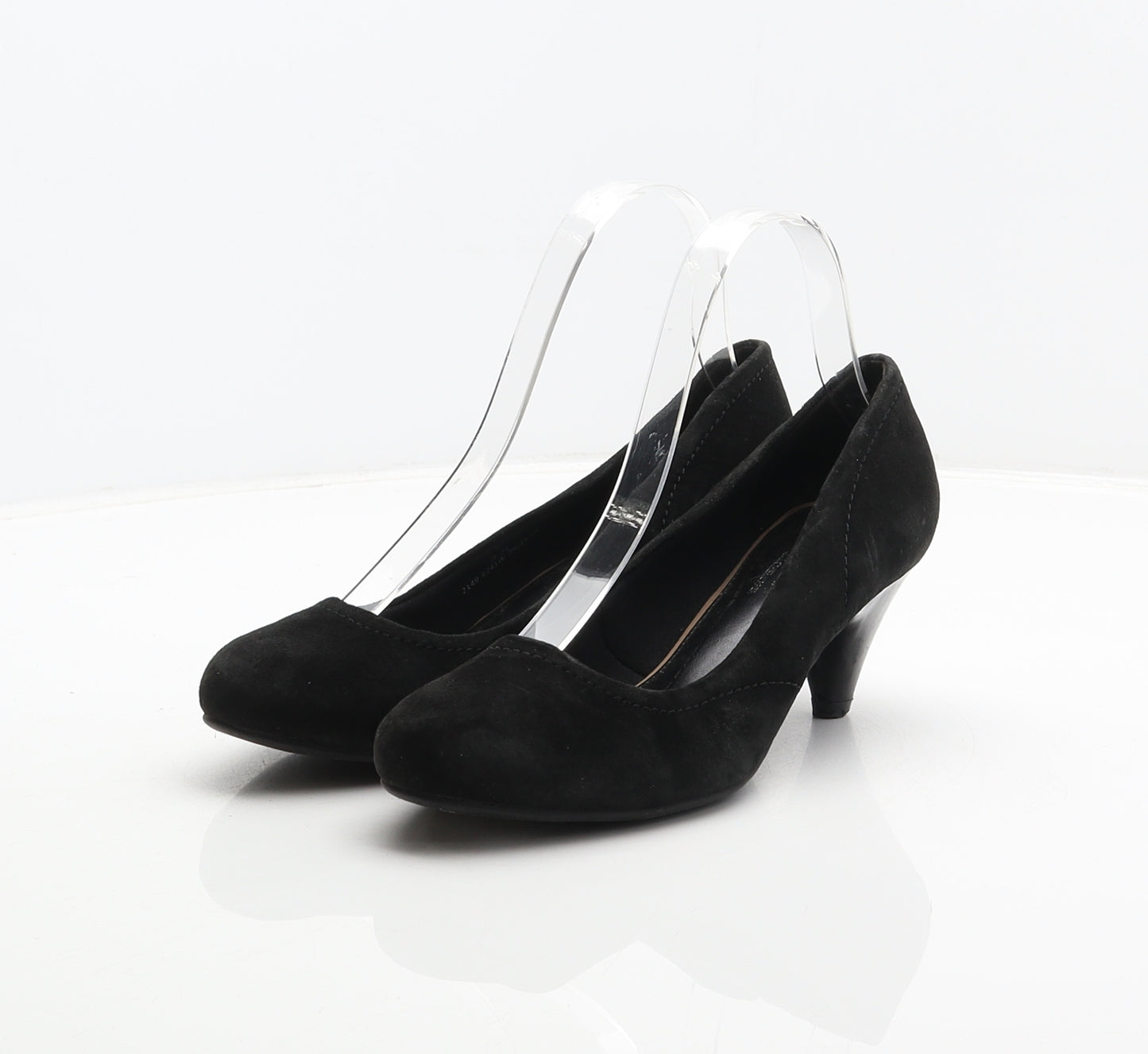 Marks and Spencer Womens Black Suede Court Heel UK 3.5