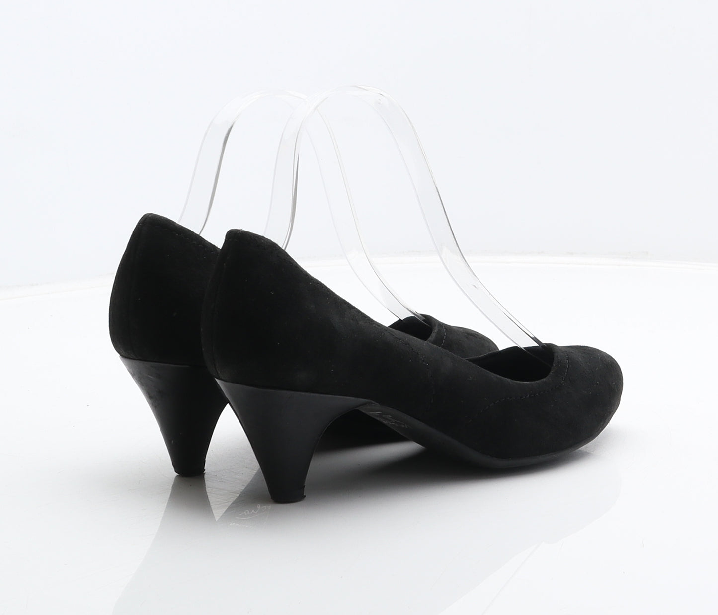 Marks and Spencer Womens Black Suede Court Heel UK 3.5