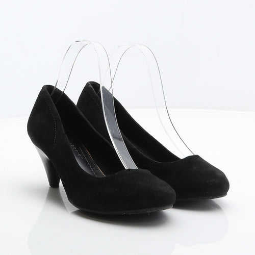 Marks and Spencer Womens Black Suede Court Heel UK 3.5