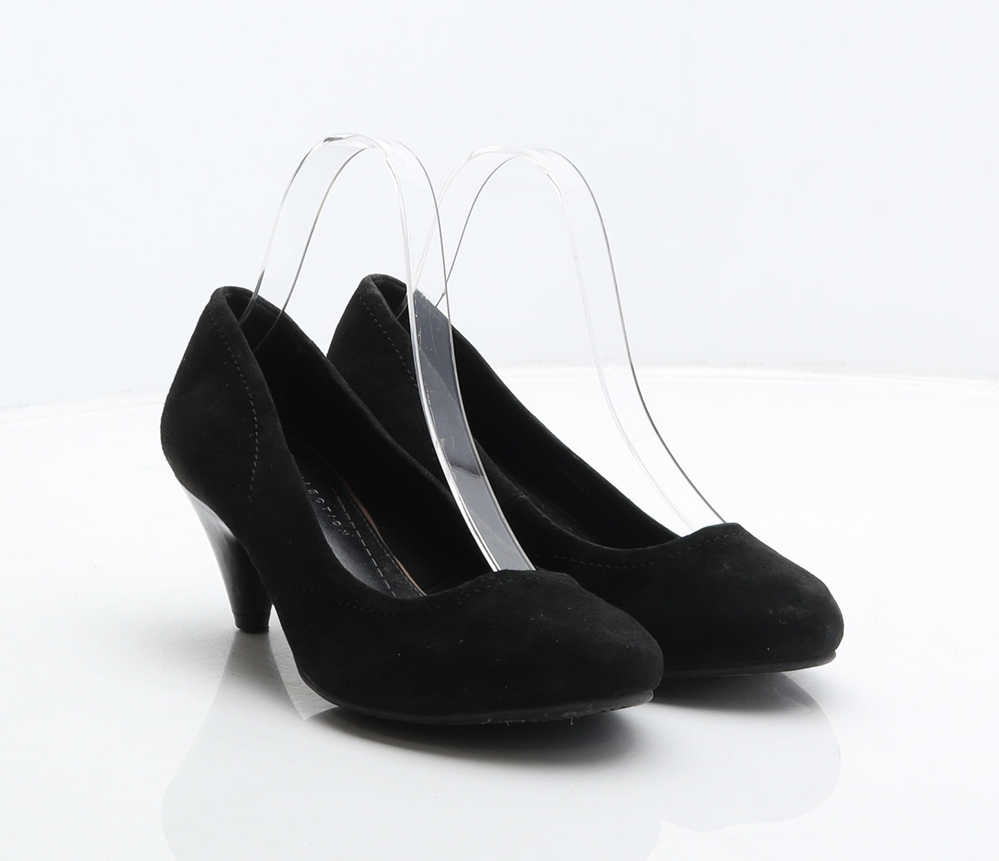 Marks and Spencer Womens Black Suede Court Heel UK 3.5