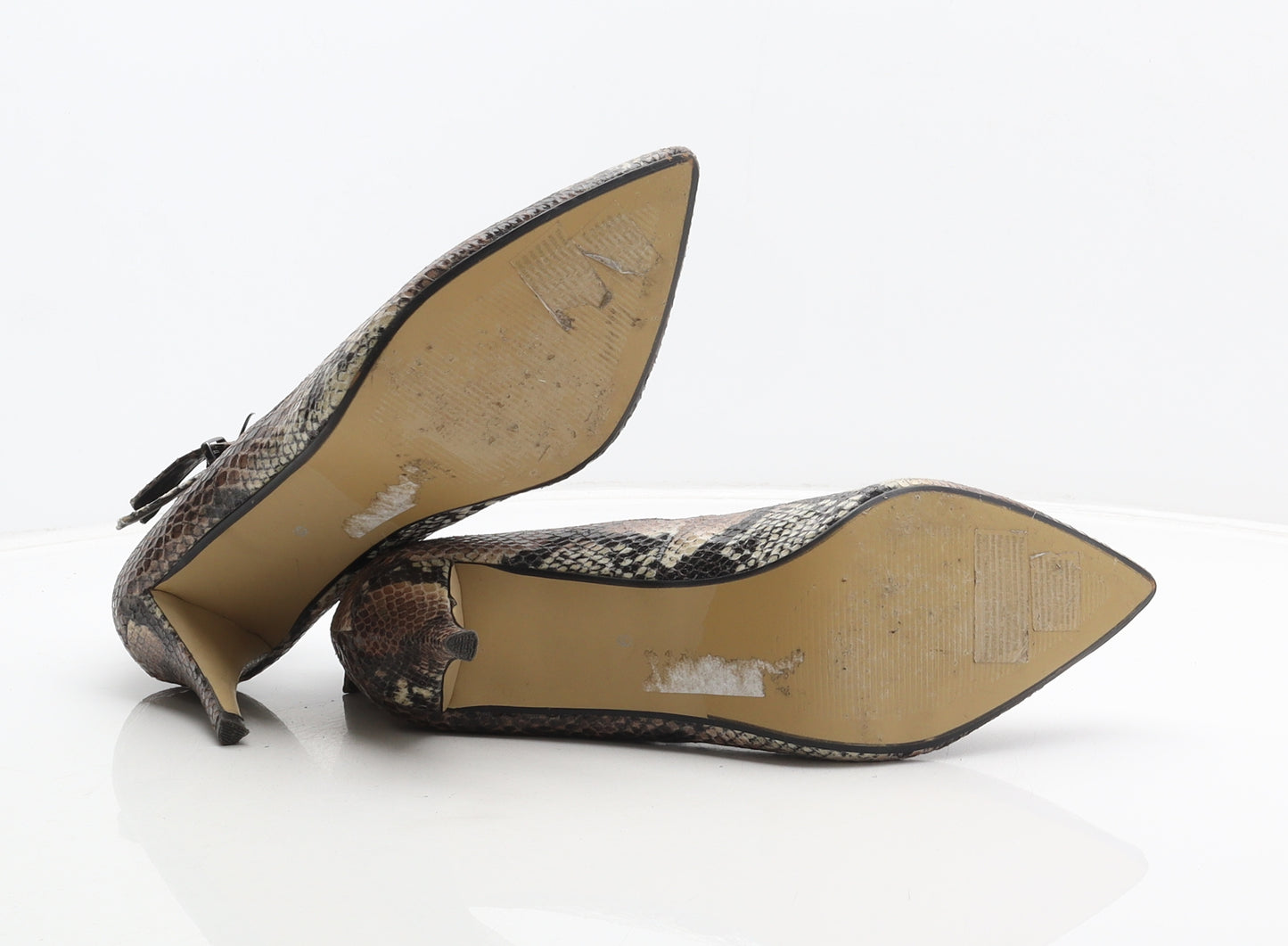 Dorothy Perkins Womens Brown Animal Print Synthetic Court Heel UK 9 - Snake print
