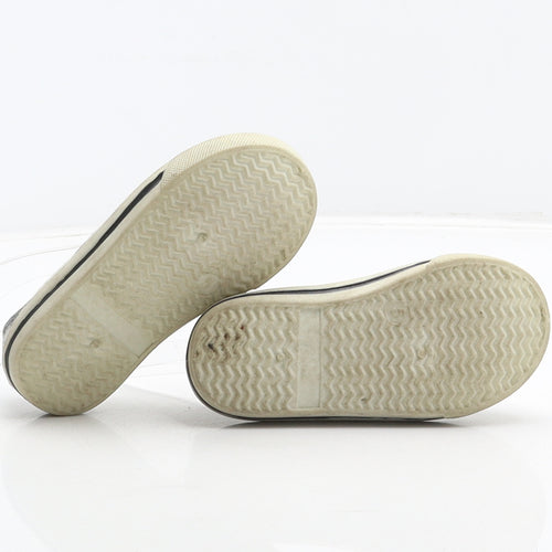 George Boys Grey Fabric Slip On Casual UK 5 22