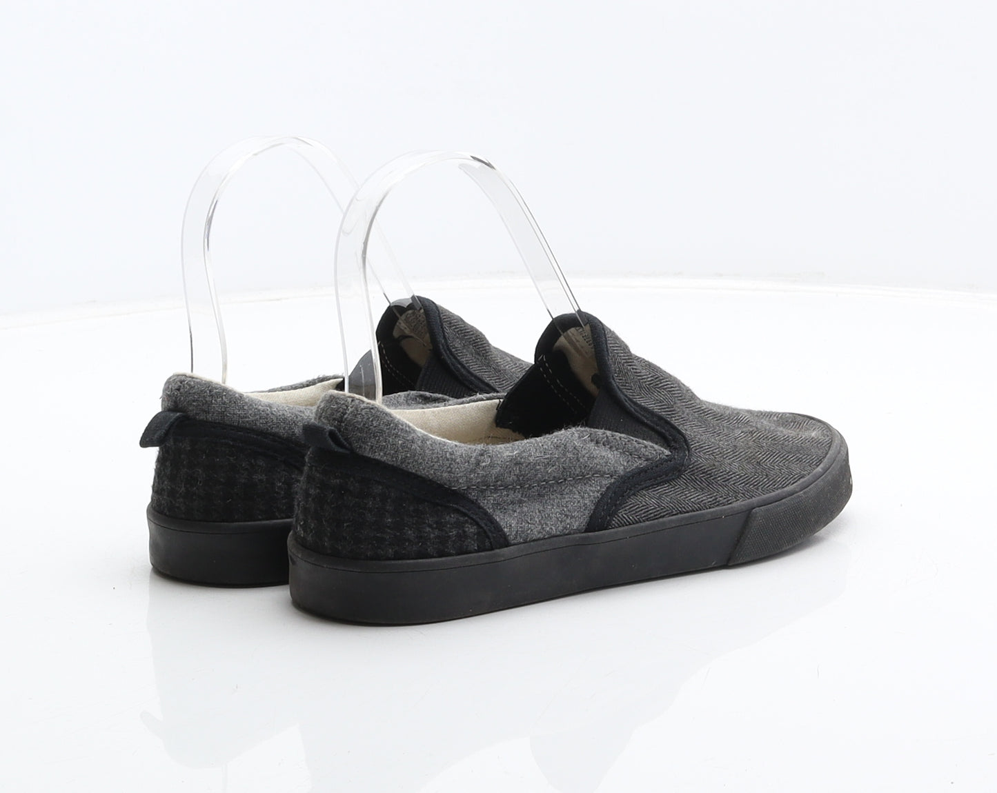 Gap Boys Grey Herringbone Fabric Slip On Casual UK 1 32