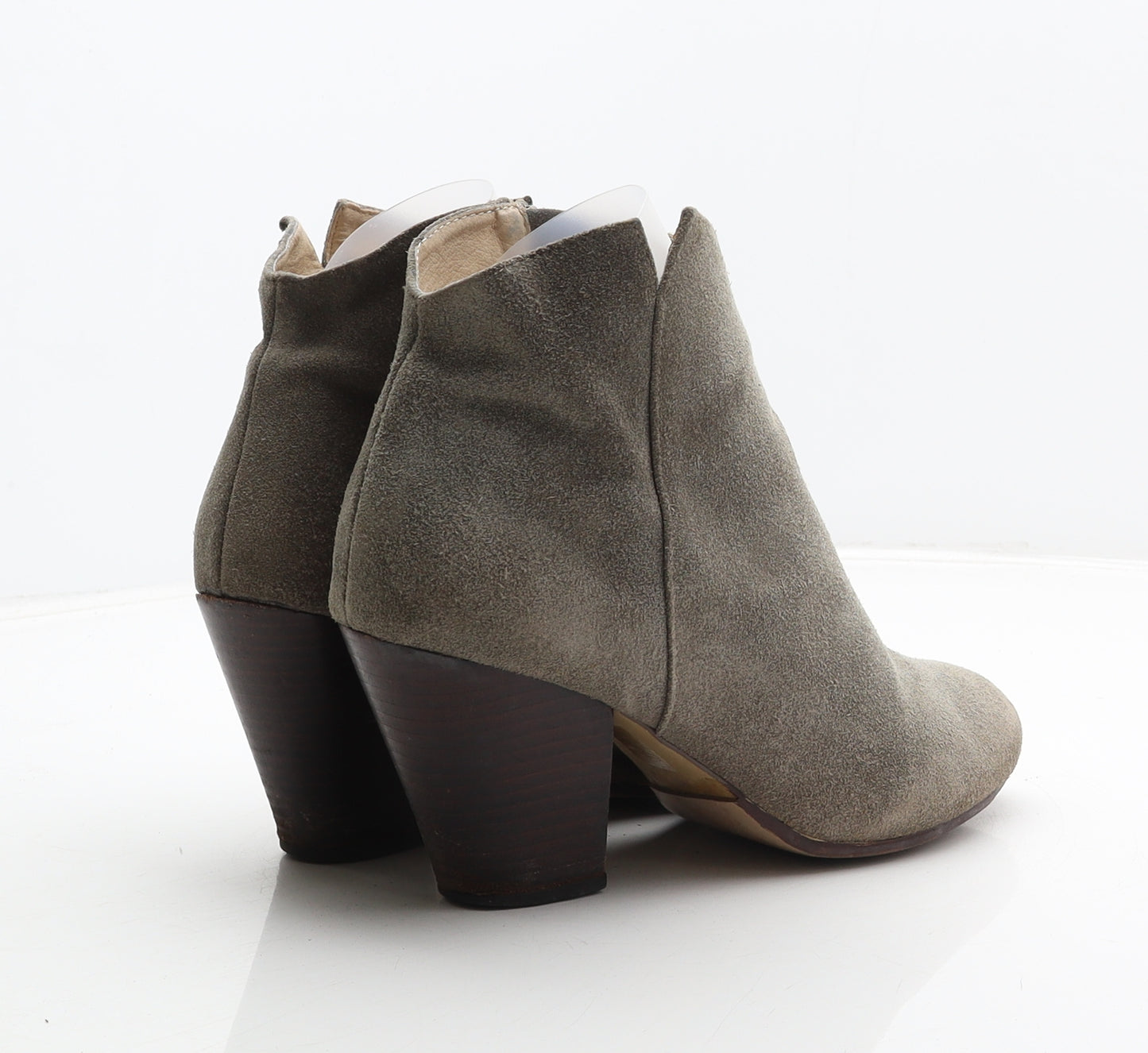 Preworn Womens Grey Suede Bootie Boot UK 6.5 40