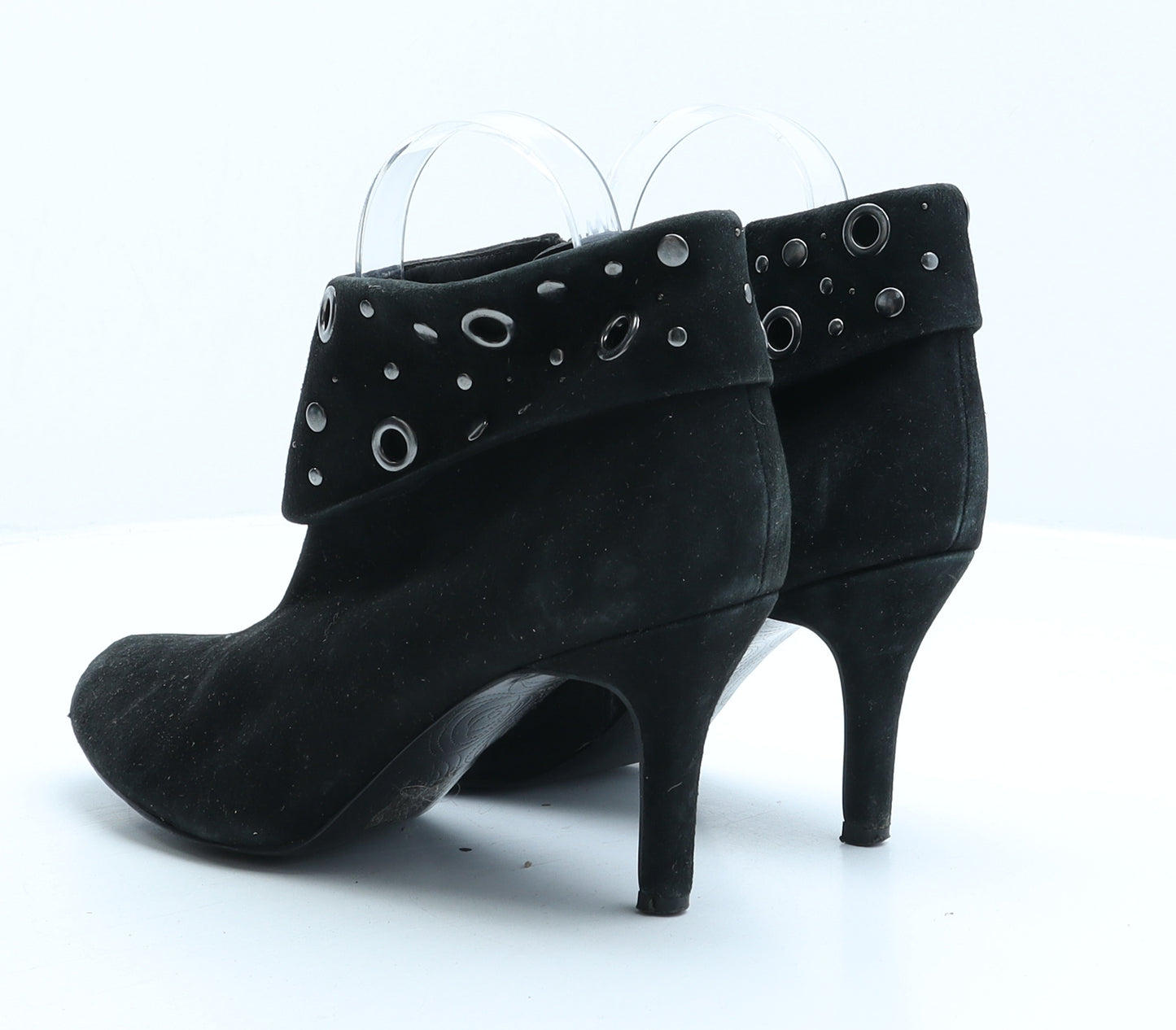 John Lewis Womens Black Suede Bootie Boot UK 6
