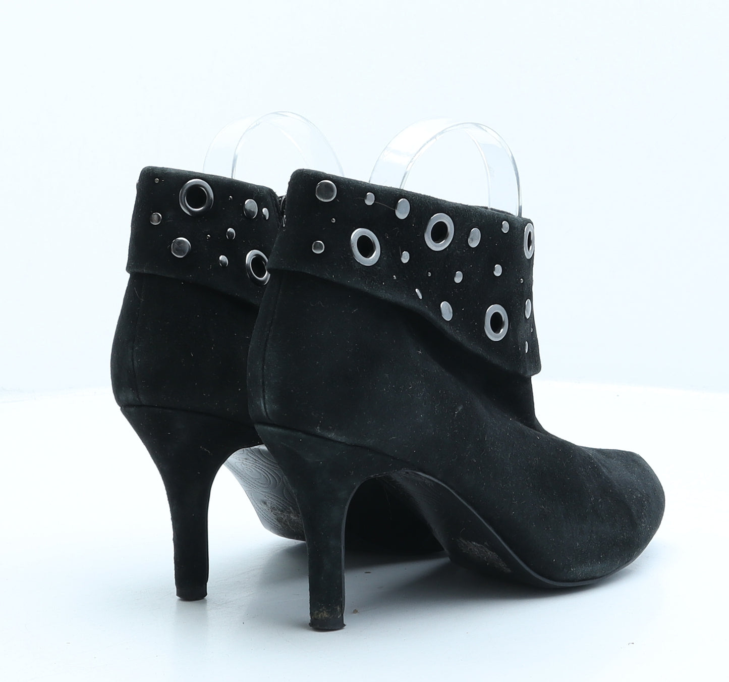 John Lewis Womens Black Suede Bootie Boot UK 6