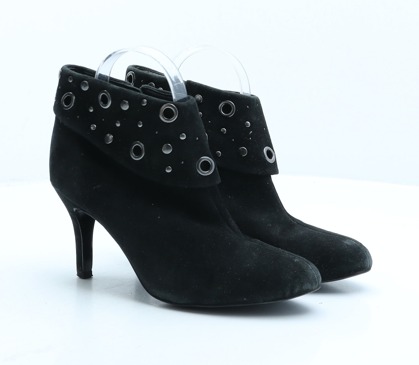 John Lewis Womens Black Suede Bootie Boot UK 6