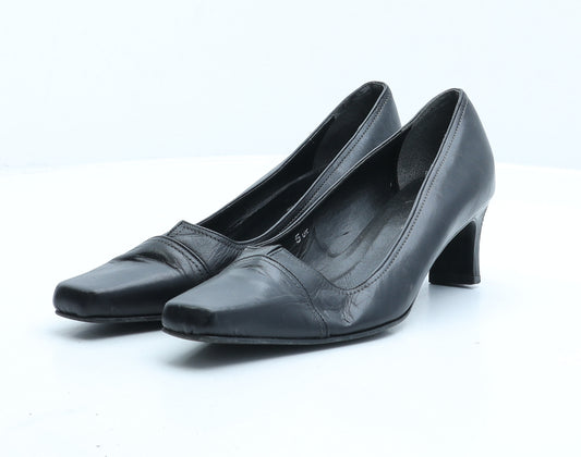 Preworn Womens Black Synthetic Court Heel UK 5