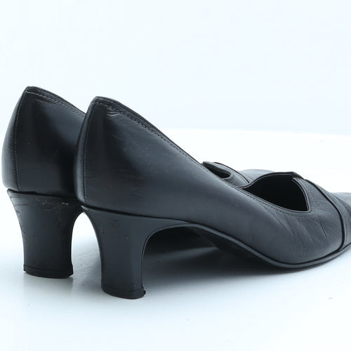 Preworn Womens Black Synthetic Court Heel UK 5