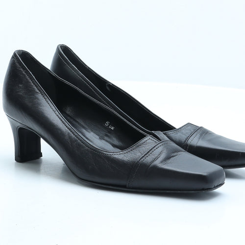 Preworn Womens Black Synthetic Court Heel UK 5