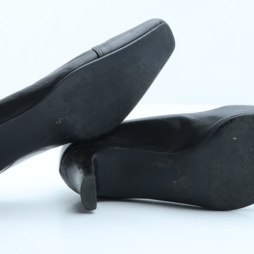 Preworn Womens Black Synthetic Court Heel UK 5