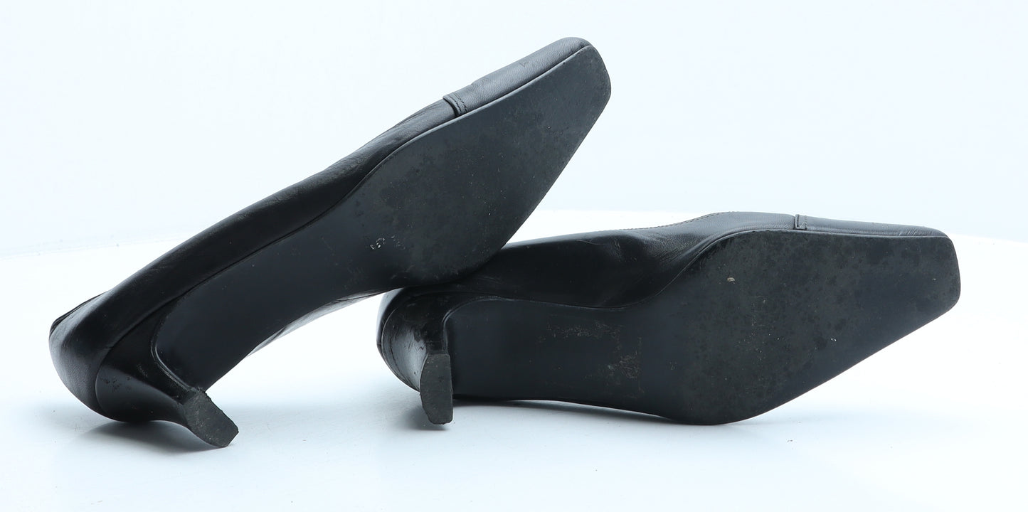 Preworn Womens Black Synthetic Court Heel UK 5