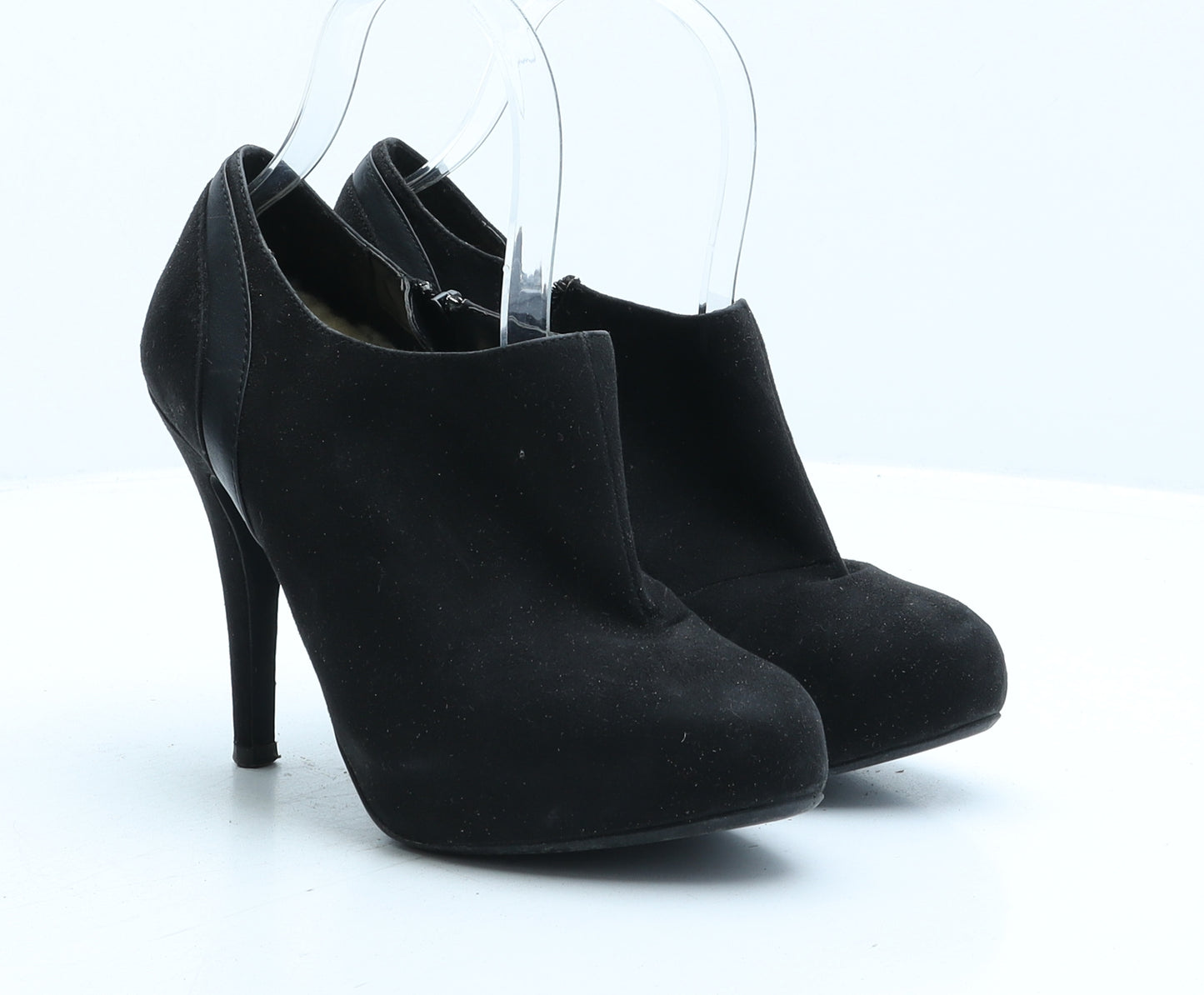 Preworn Womens Black Suede Bootie Boot UK 5