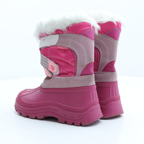 Trespass Girls Pink Synthetic Snow Boot Boot UK 13