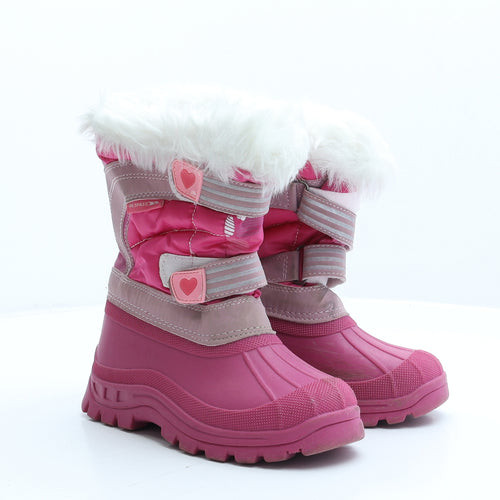 Trespass Girls Pink Synthetic Snow Boot Boot UK 13