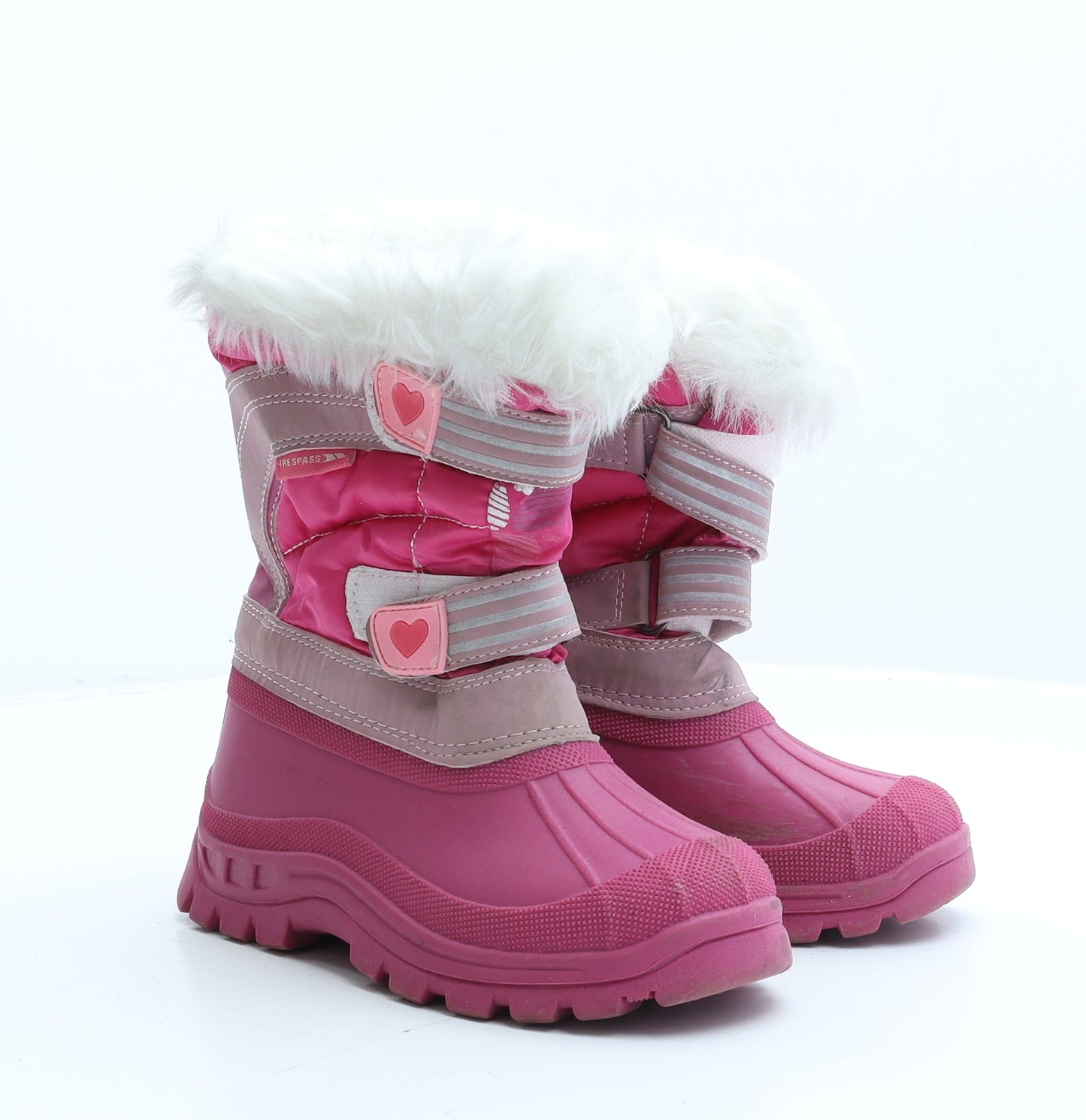 Trespass Girls Pink Synthetic Snow Boot Boot UK 13