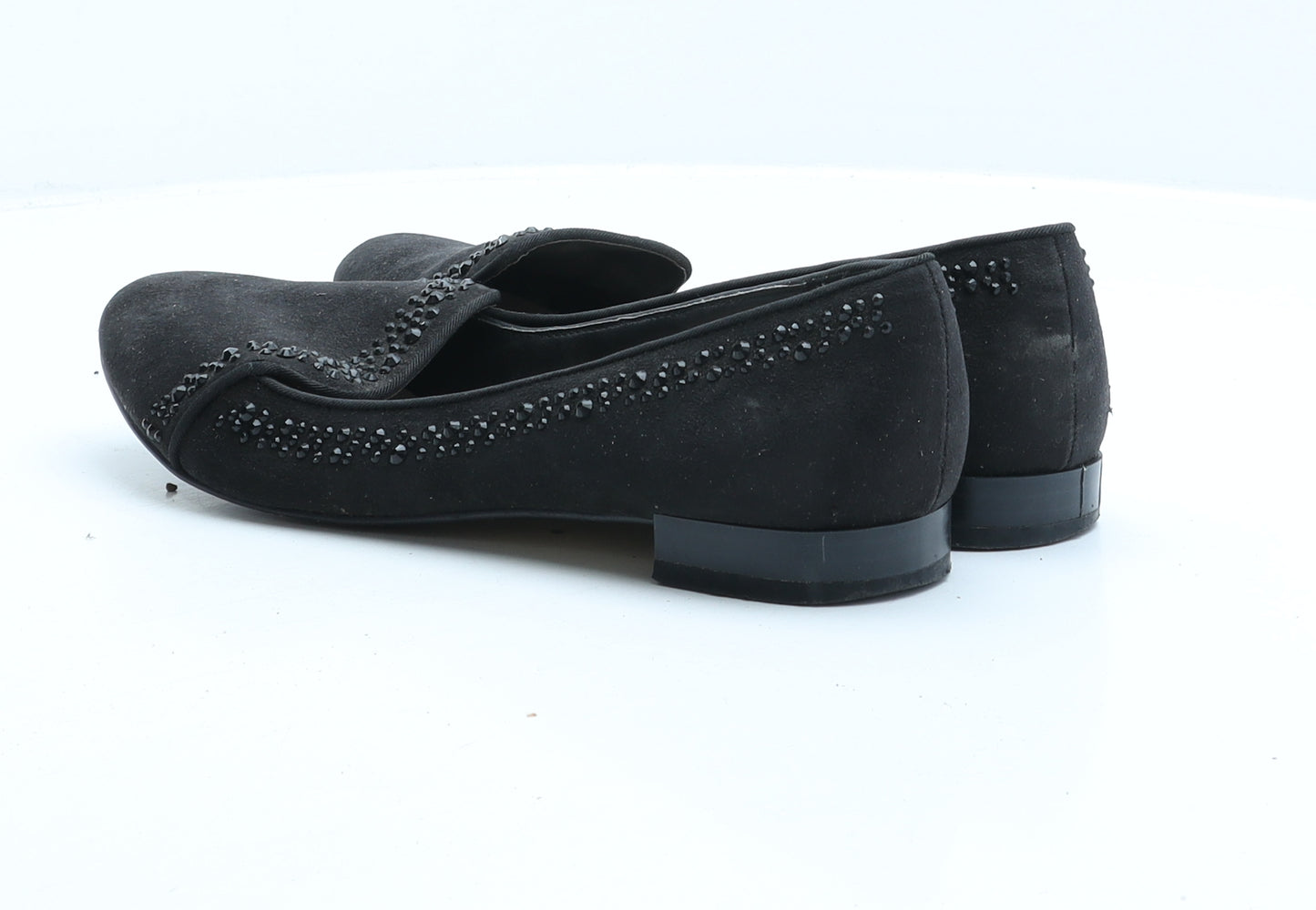 Miss KG Womens Black Fabric Ballet Flat UK 6 39