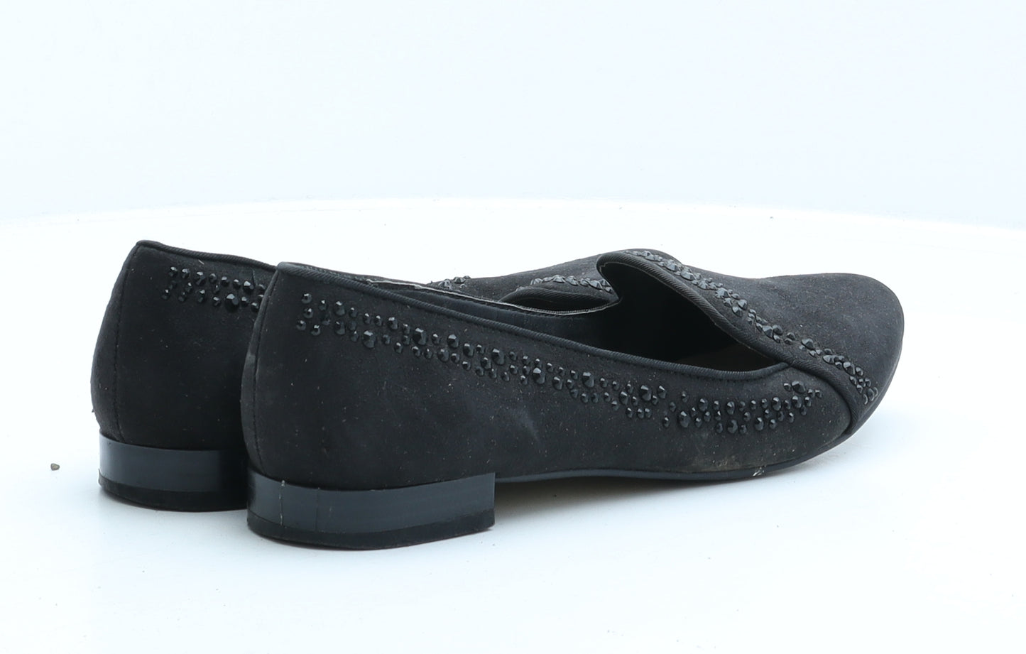 Miss KG Womens Black Fabric Ballet Flat UK 6 39