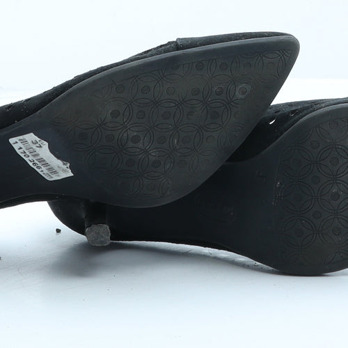 Preworn Womens Black Fabric Court Heel UK 4 37