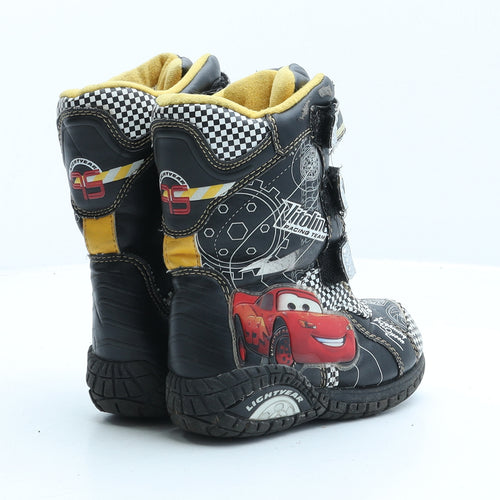 CARS Boys Black Geometric Synthetic Snow Boot Boot UK 8 26 - Lighting Mcqueen