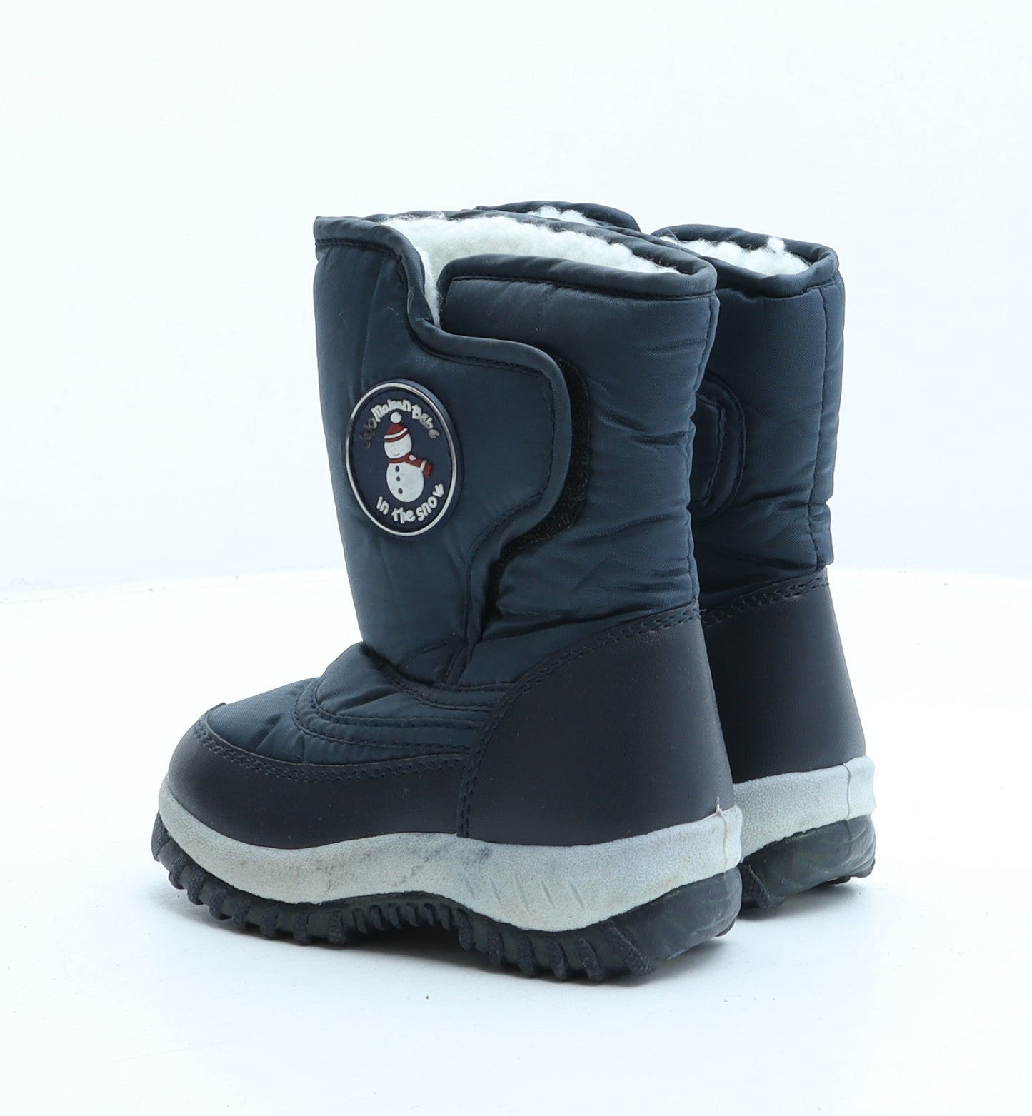 JoJo Maman Bébé Boys Blue Synthetic Snow Boot Boot UK 7 - Snowman