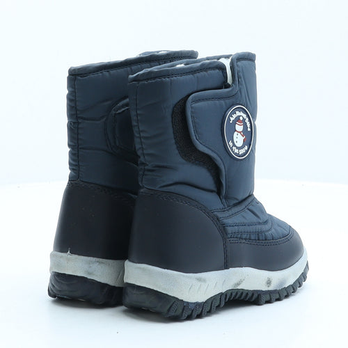 JoJo Maman Bébé Boys Blue Synthetic Snow Boot Boot UK 7 - Snowman