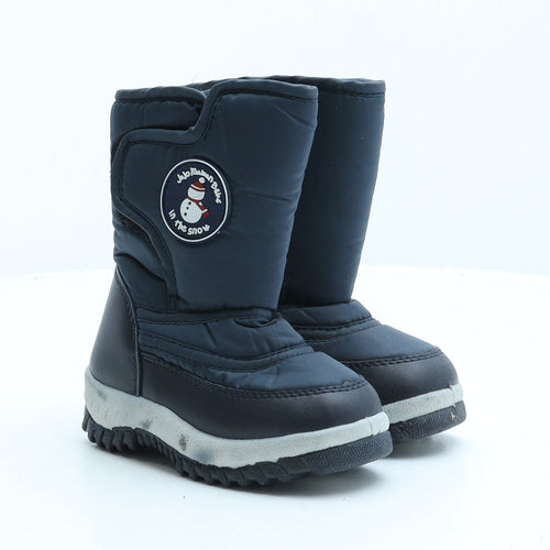 JoJo Maman Bébé Boys Blue Synthetic Snow Boot Boot UK 7 - Snowman