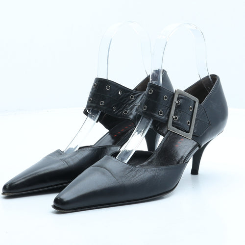 Footloose Womens Black Leather D'Orsay Heel UK 3 36
