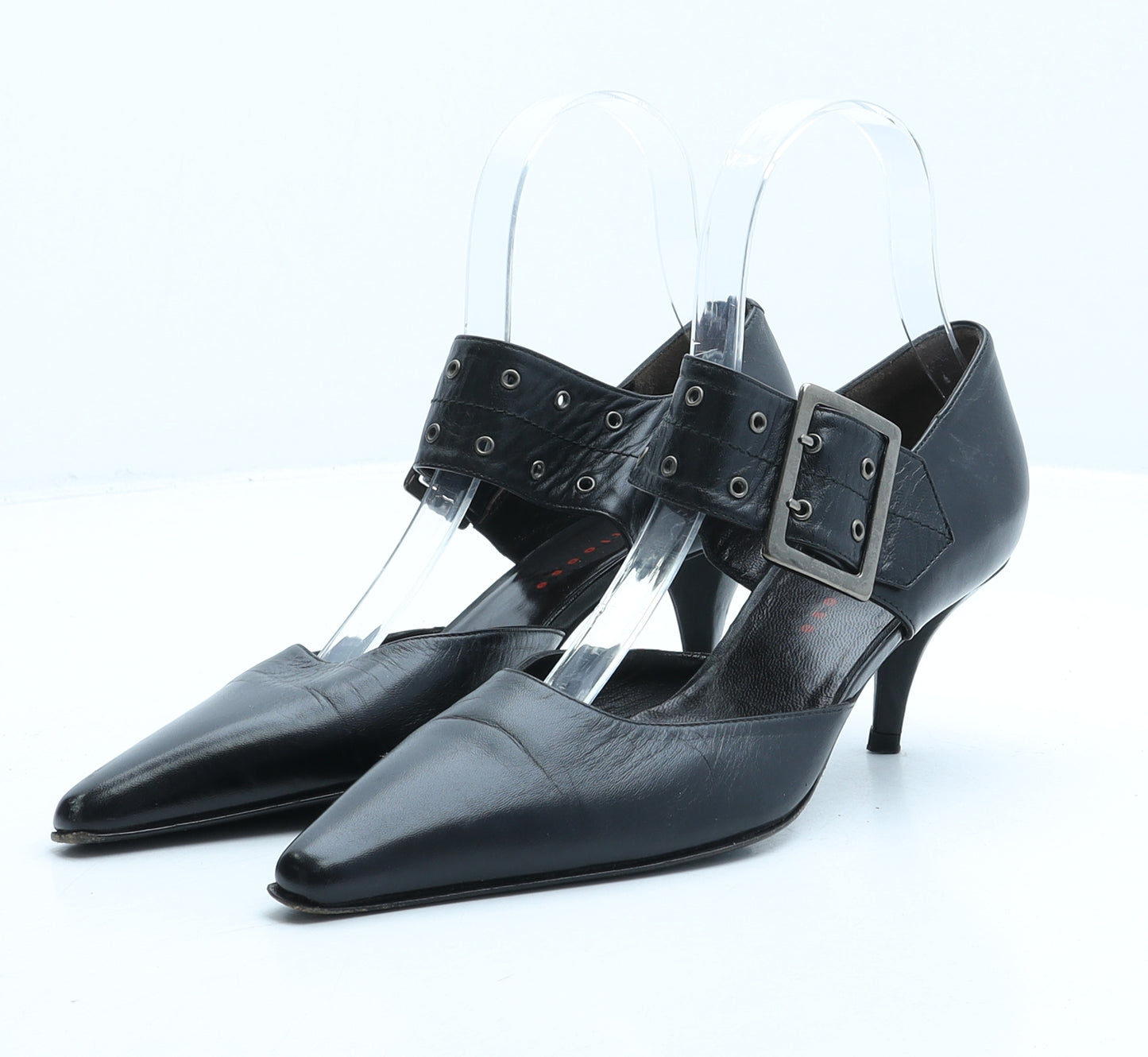 Footloose Womens Black Leather D'Orsay Heel UK 3 36
