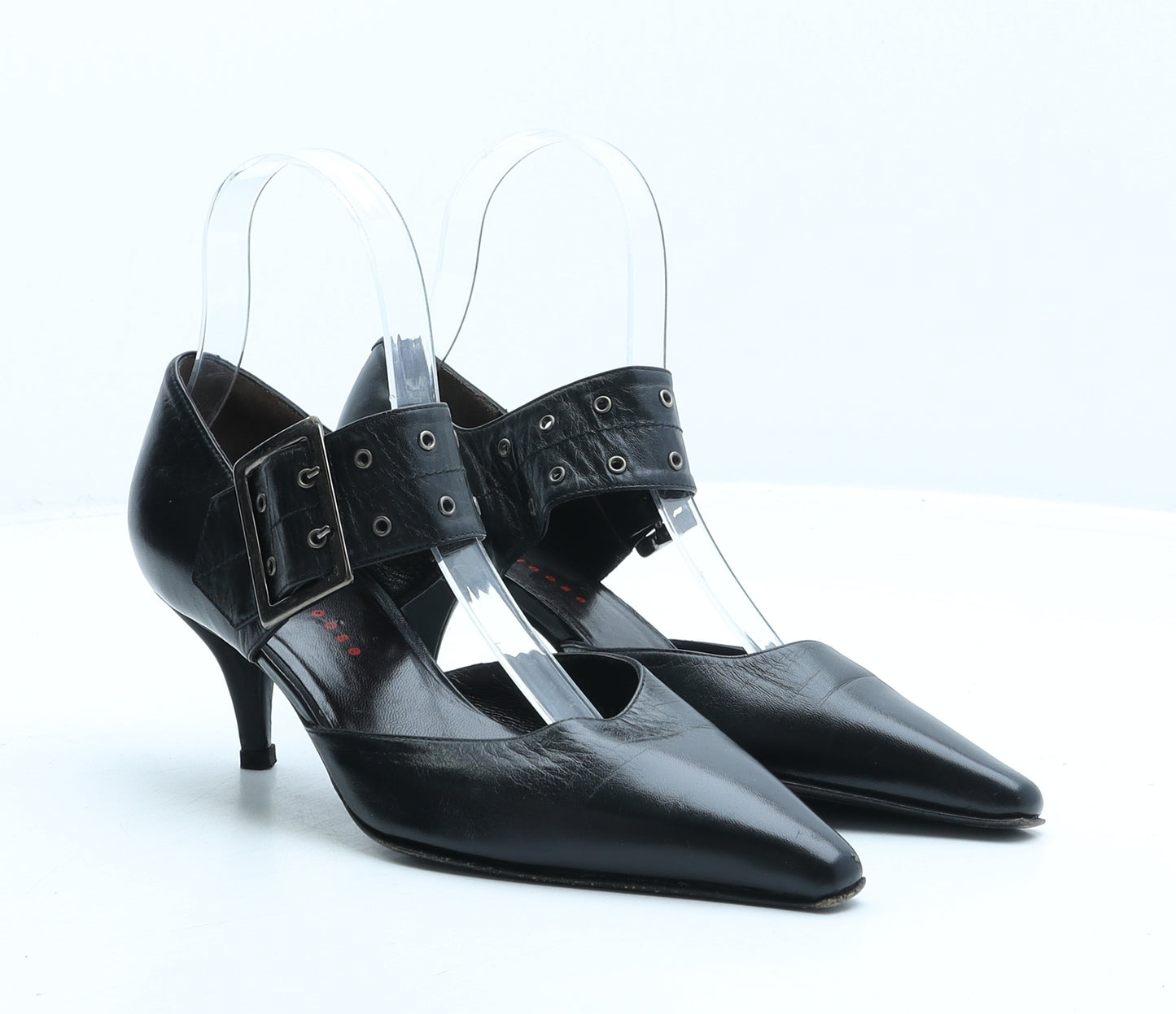 Footloose Womens Black Leather D'Orsay Heel UK 3 36