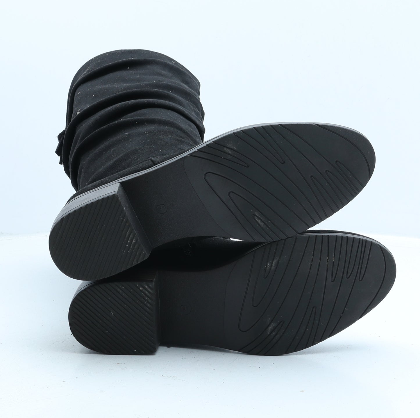 London Label Womens Black Synthetic Slip On Boot UK 5