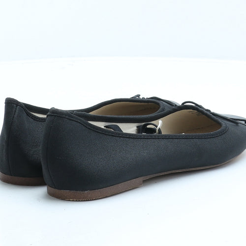 Zara Girls Black Fabric Ballet Flat UK 3 36