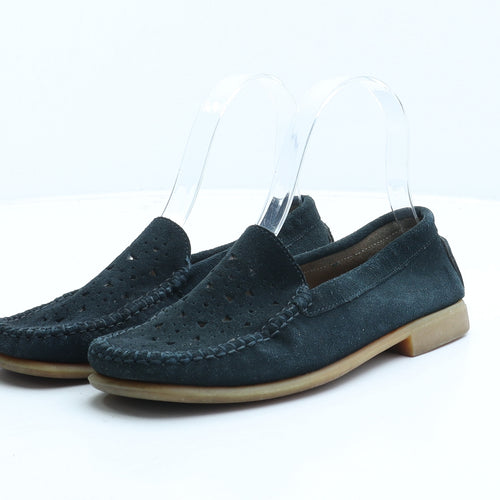 Preworn Womens Blue Fabric Loafer Casual UK 3 36