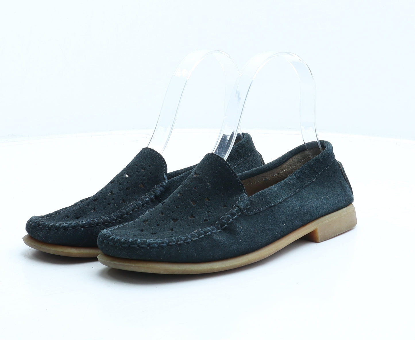 Preworn Womens Blue Fabric Loafer Casual UK 3 36