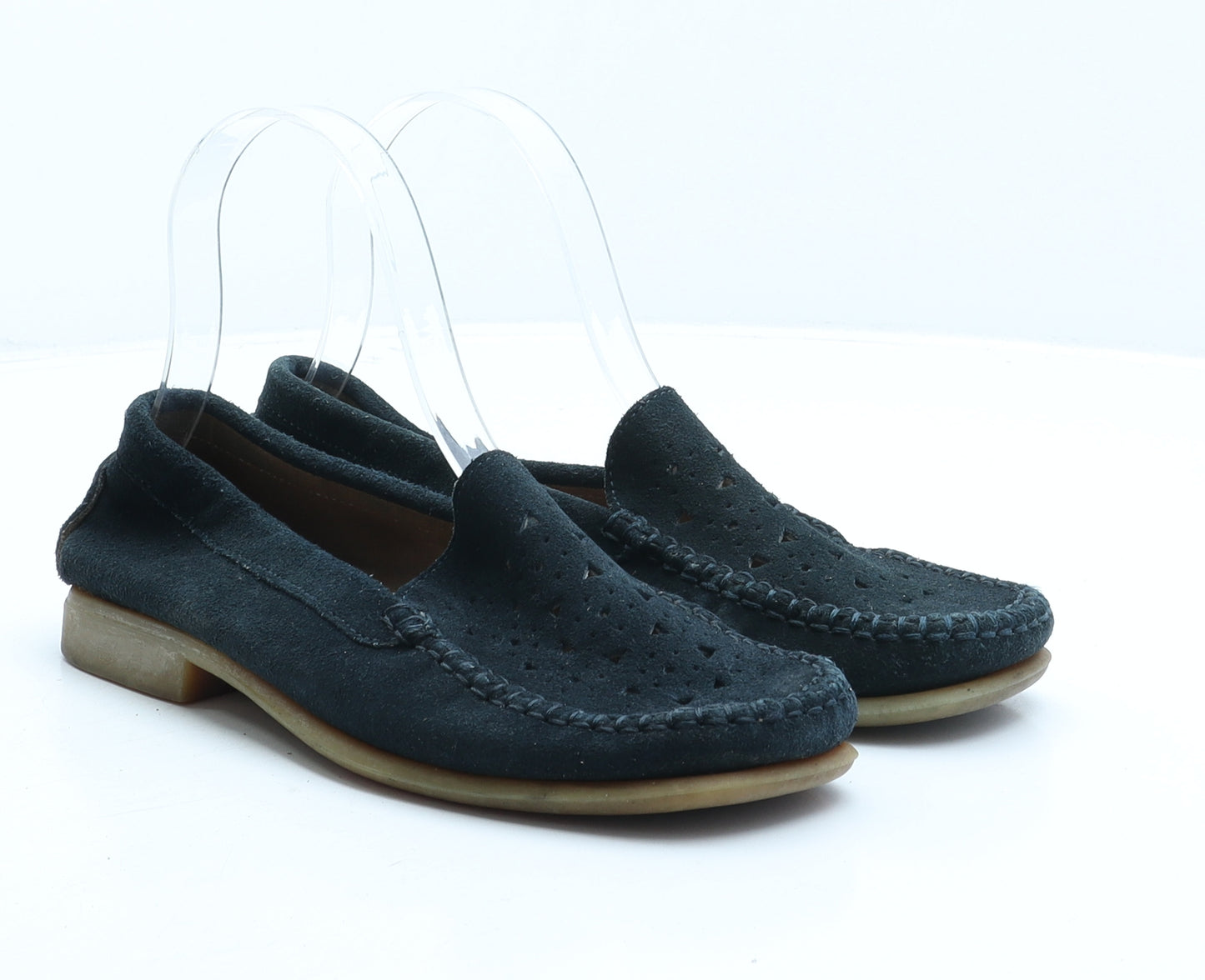 Preworn Womens Blue Fabric Loafer Casual UK 3 36