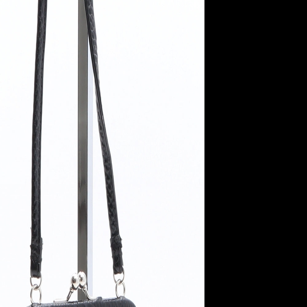 Preworn Womens Black Polyethylene Crossbody Size Micro