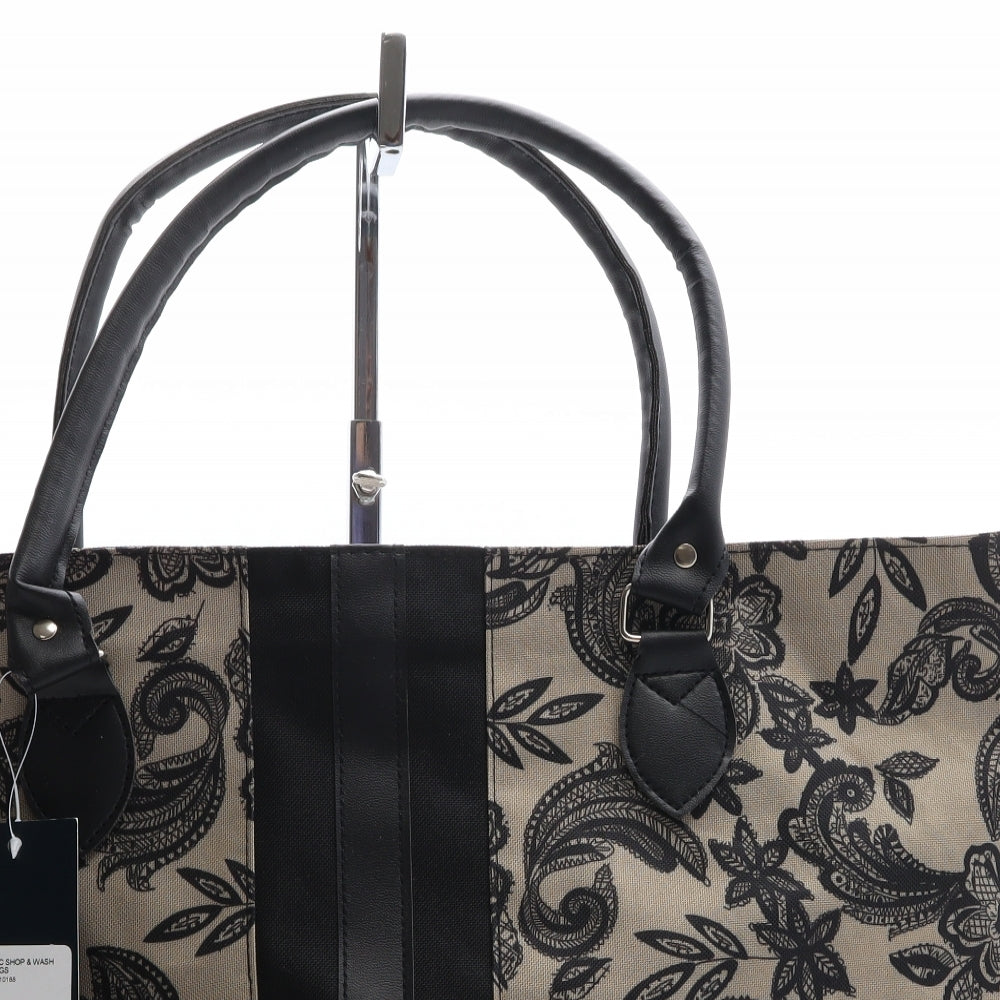 Cotton Traders Womens Beige Floral Polyester Shoulder Bag Size Large