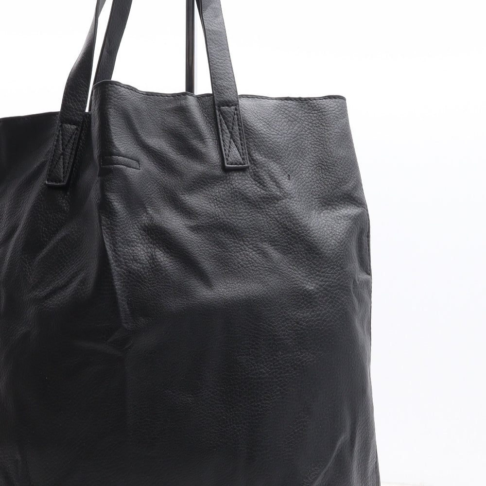 Atmosphere Womens Black Polyethylene Shoulder Bag Size Large