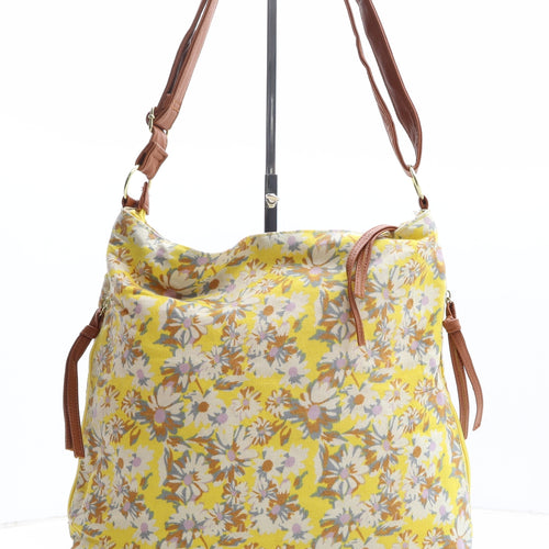 Preworn Womens Multicoloured Floral Polyester Crossbody Size Large