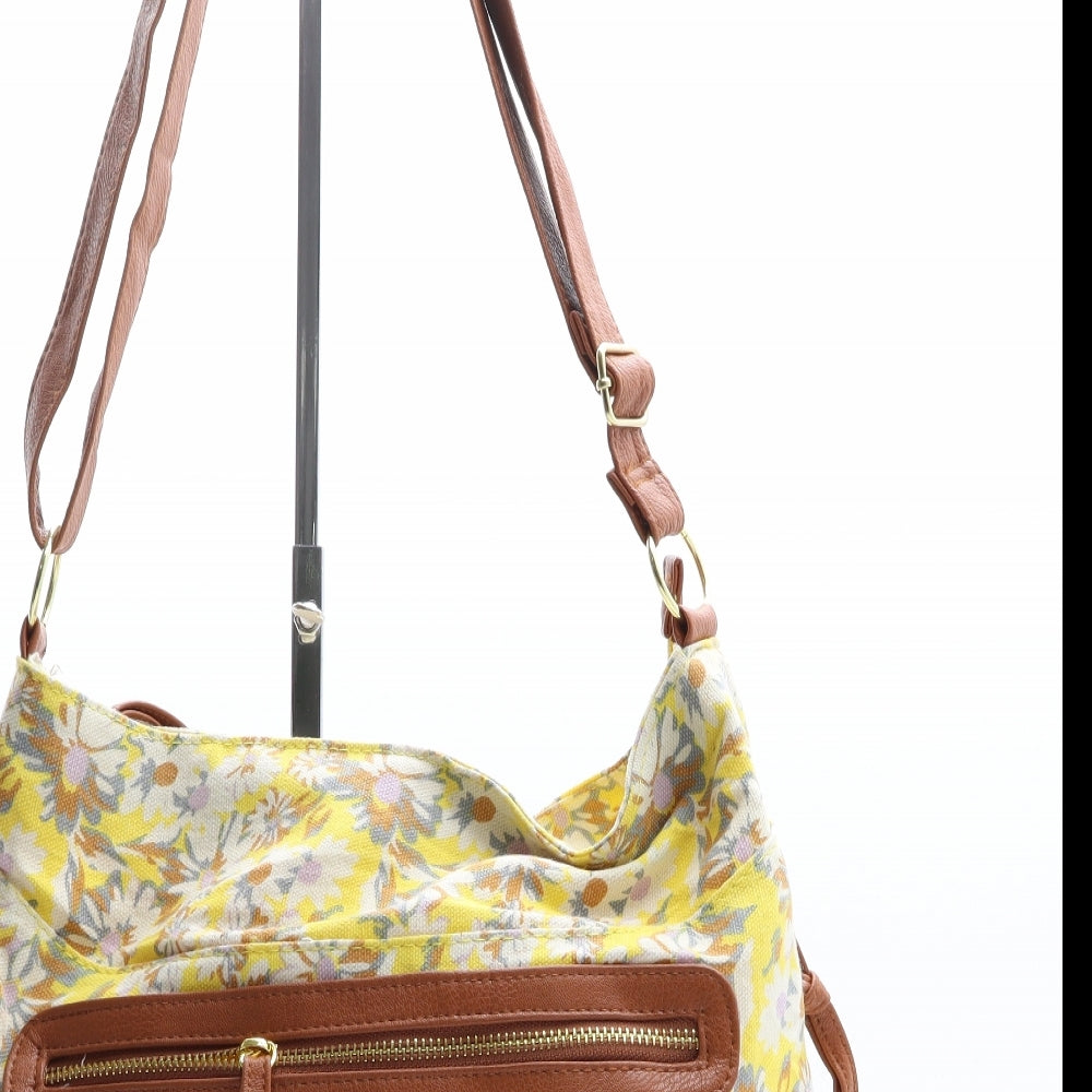Preworn Womens Multicoloured Floral Polyester Crossbody Size Large