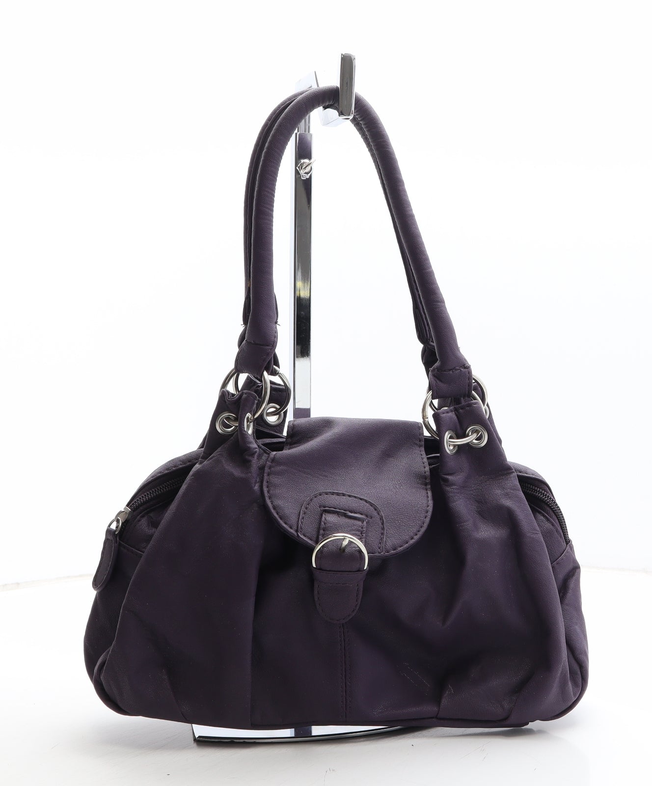 TU Womens Purple Polyethylene Top Handle Bag Size Small