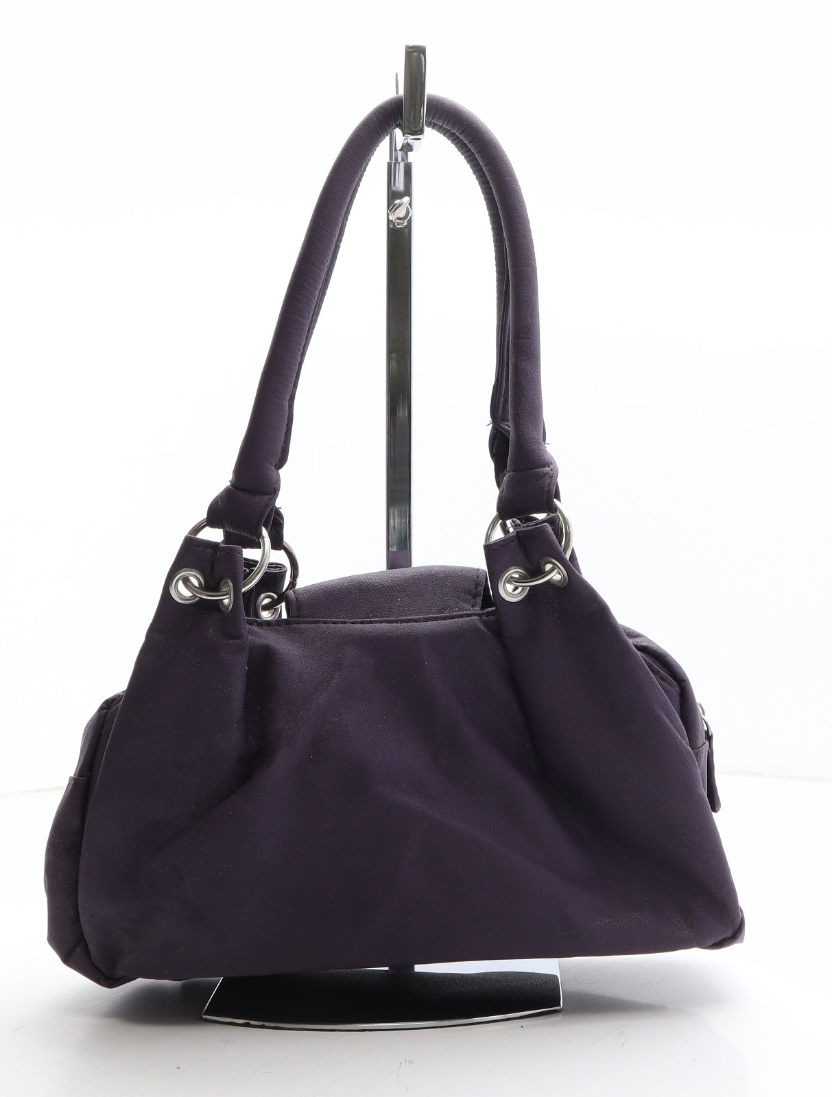 TU Womens Purple Polyethylene Top Handle Bag Size Small