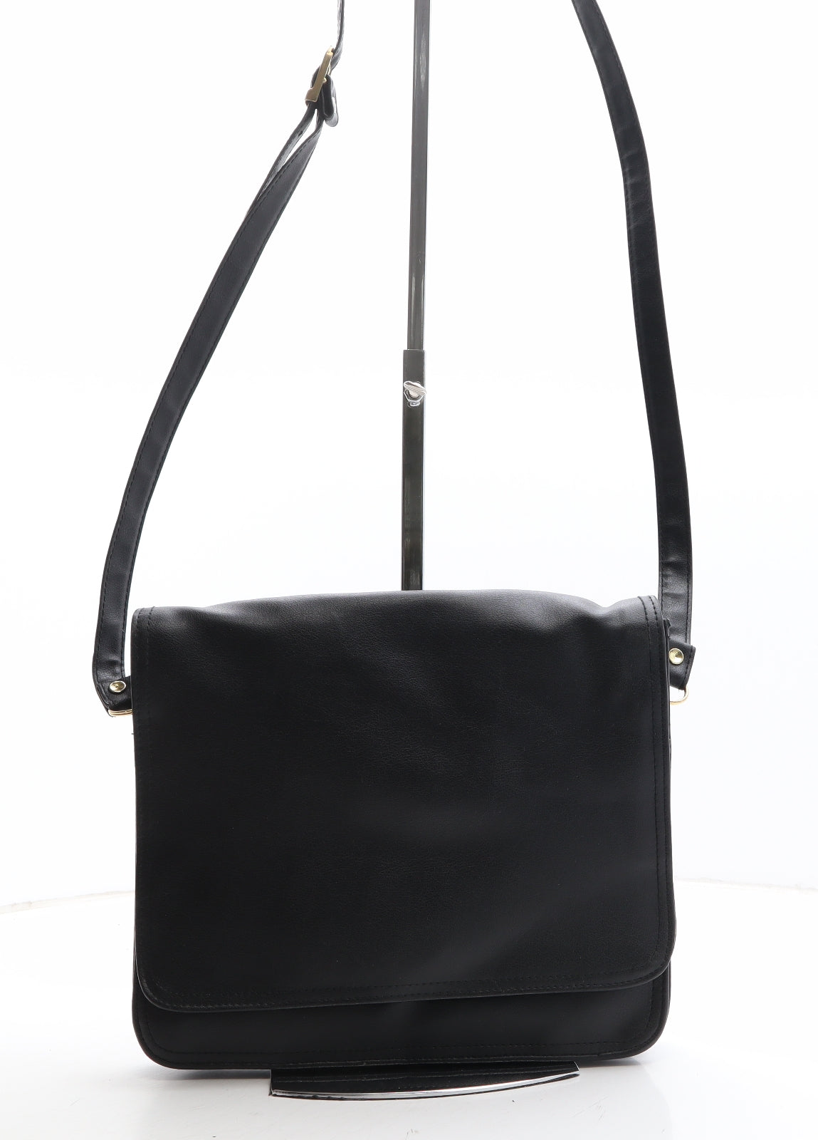 Preworn Womens Black Polyethylene Crossbody Size Small