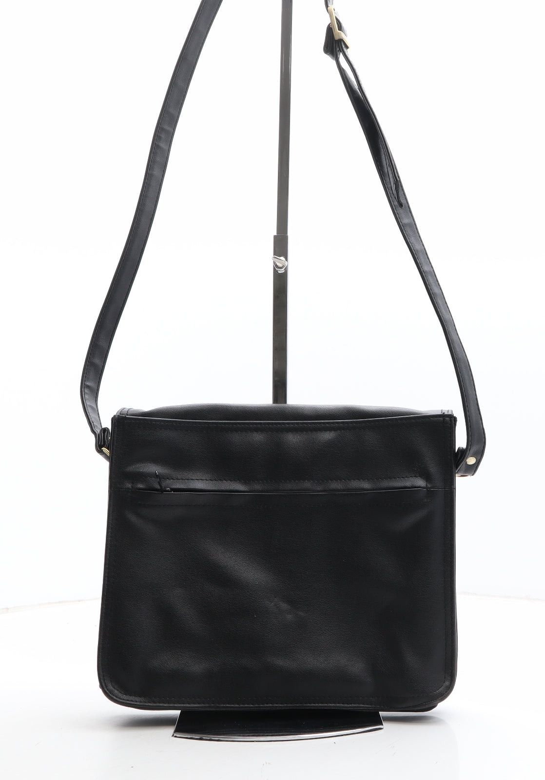 Preworn Womens Black Polyethylene Crossbody Size Small