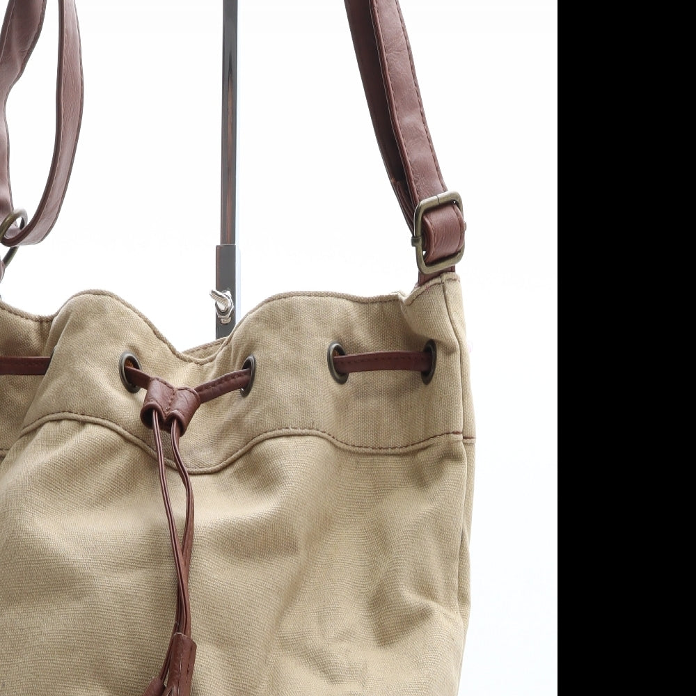 Storm London Womens Brown Brocade Cotton Shoulder Bag Size Large