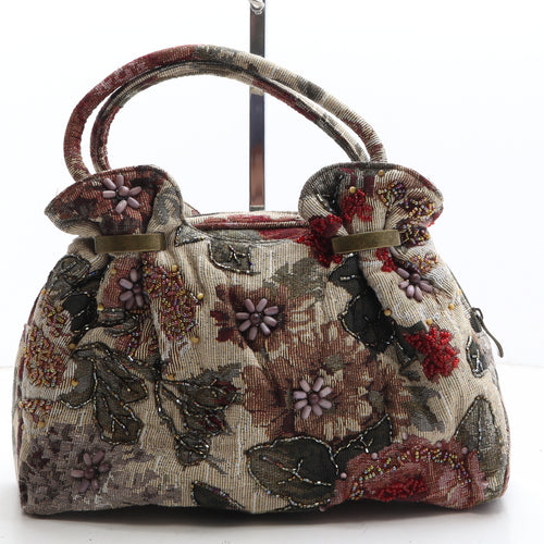 Leko London Womens Multicoloured Floral Polyester Top Handle Bag Size Medium