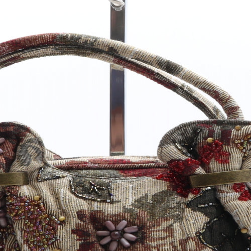 Leko London Womens Multicoloured Floral Polyester Top Handle Bag Size Medium