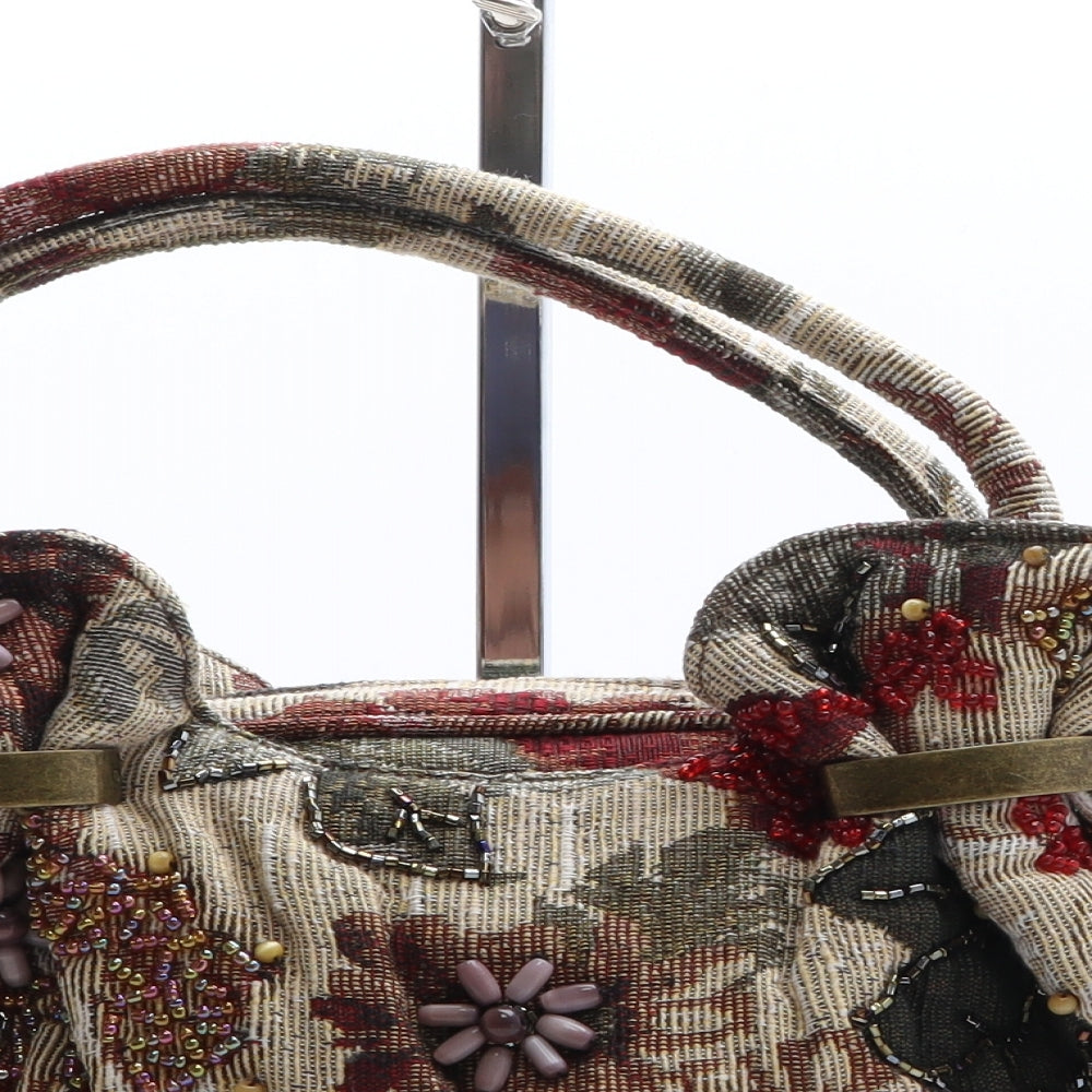 Leko London Womens Multicoloured Floral Polyester Top Handle Bag Size Medium