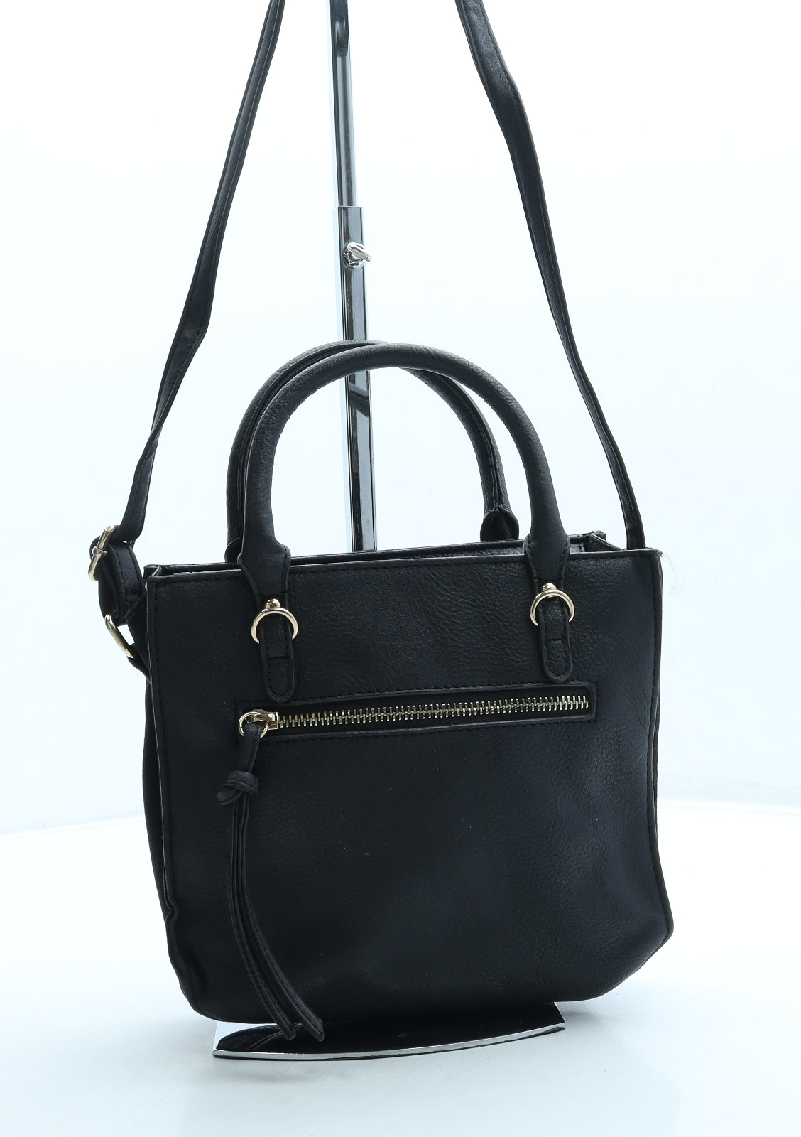 George Womens Black Leather Crossbody Size Small